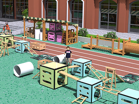 <b>幼儿园户外安吉游戏器材室外大型积木体能感统</b>