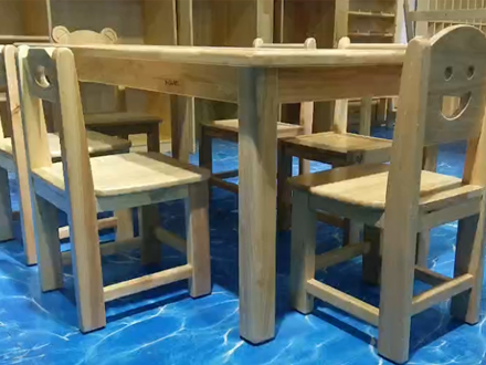 山东厚朴教育装备橡木六人桌组合实拍视频