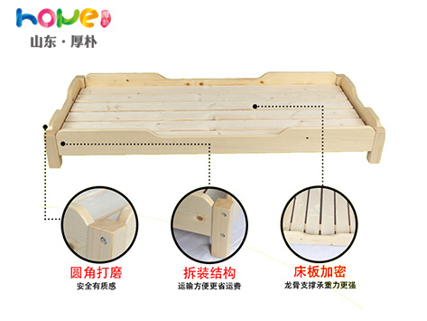 幼儿园木质床，松木重叠床3-2.jpg