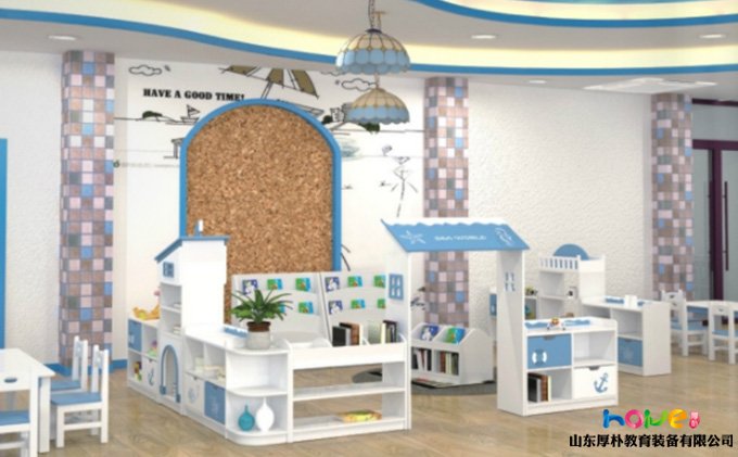 山东厚朴|幼儿园木质家具室内模拟