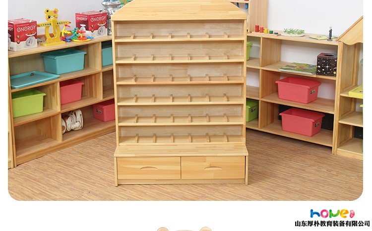 幼儿园木质口杯架 教室幼儿水杯柜